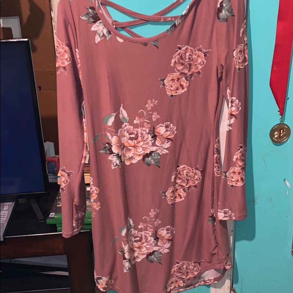 Pink flower dress